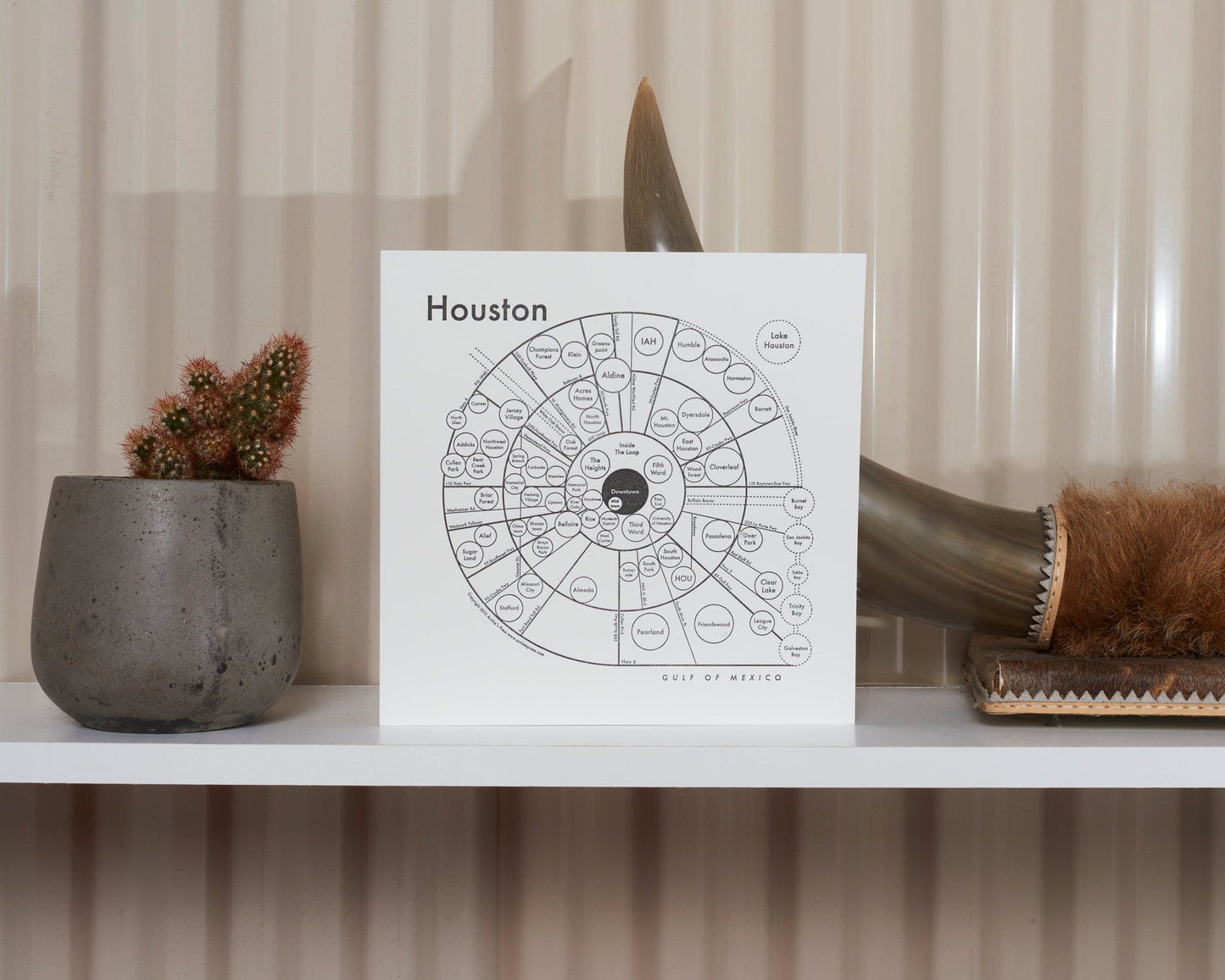 Houston Letterpress Print