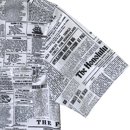 Pow! Wow! Hawaii 2019 Old News Button Front Shirt - LAST ONE SIZE XS