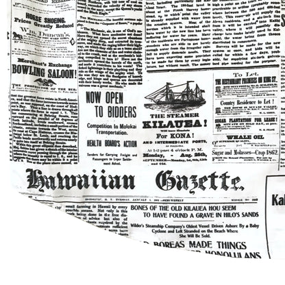 Pow! Wow! Hawaii 2019 Old News Button Front Shirt - LAST ONE SIZE XS