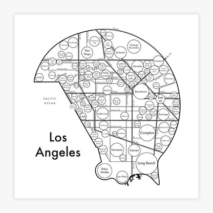 Los Angeles Letterpress Print