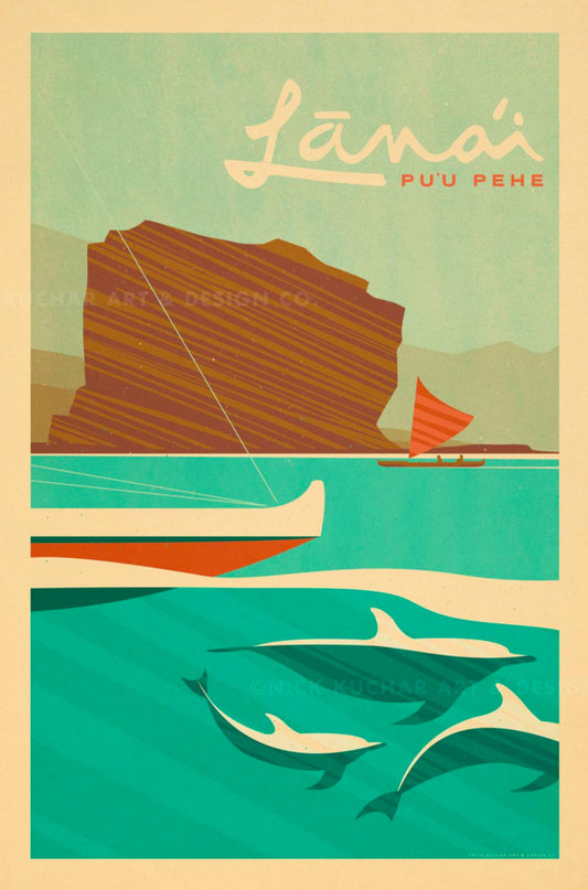 Lana'i Travel Print by Nick Kuchar - NEW!