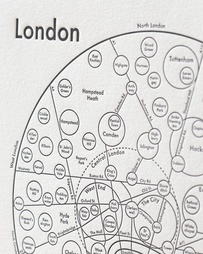 London Letterpress Print