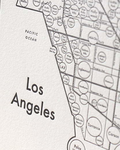 Los Angeles Letterpress Print