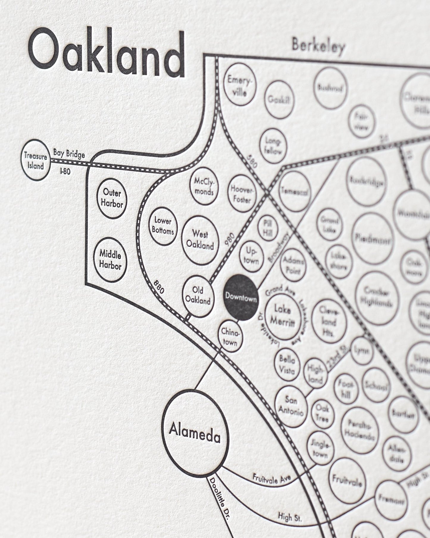 Oakland Letterpress Print