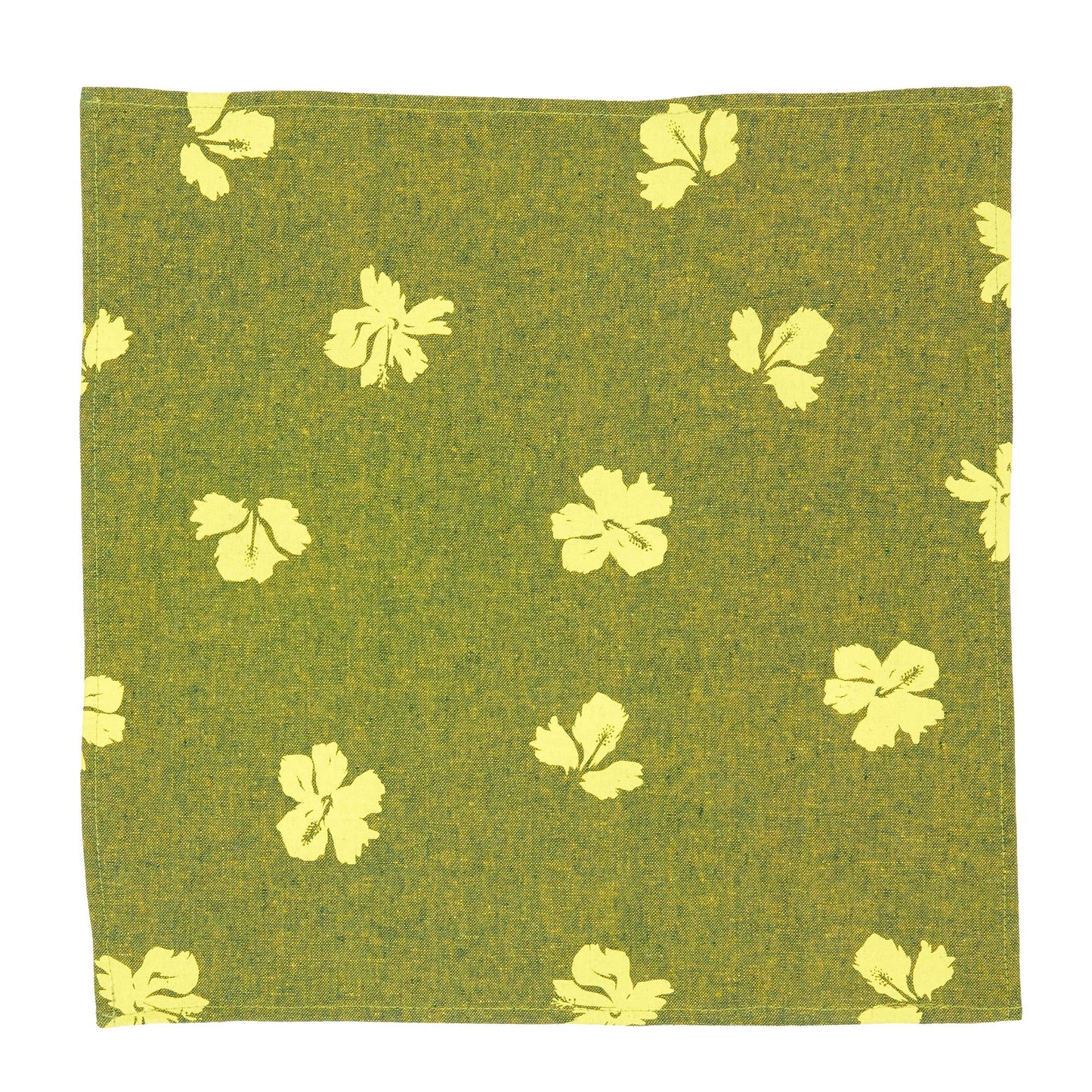 Princeville Hibiscus Linen Napkin Set - Jungle