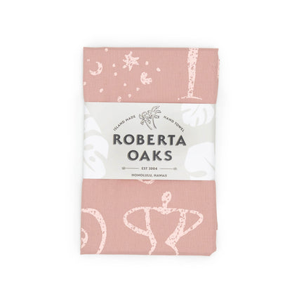 Petroglyph Linen Tea Towel - Blush