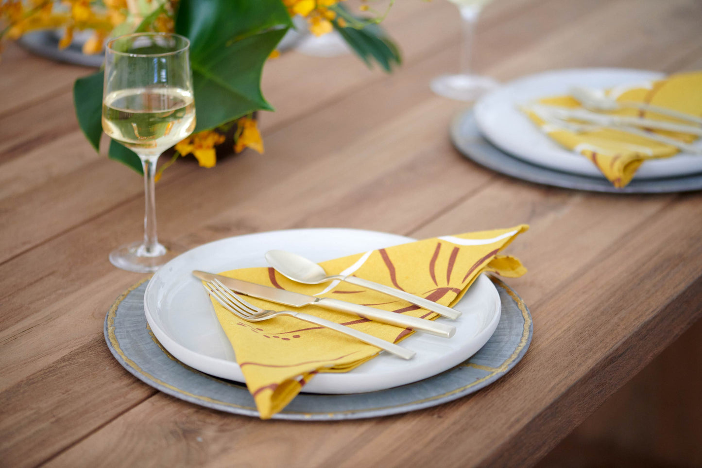 Waialua Linen Napkin Set - Curry