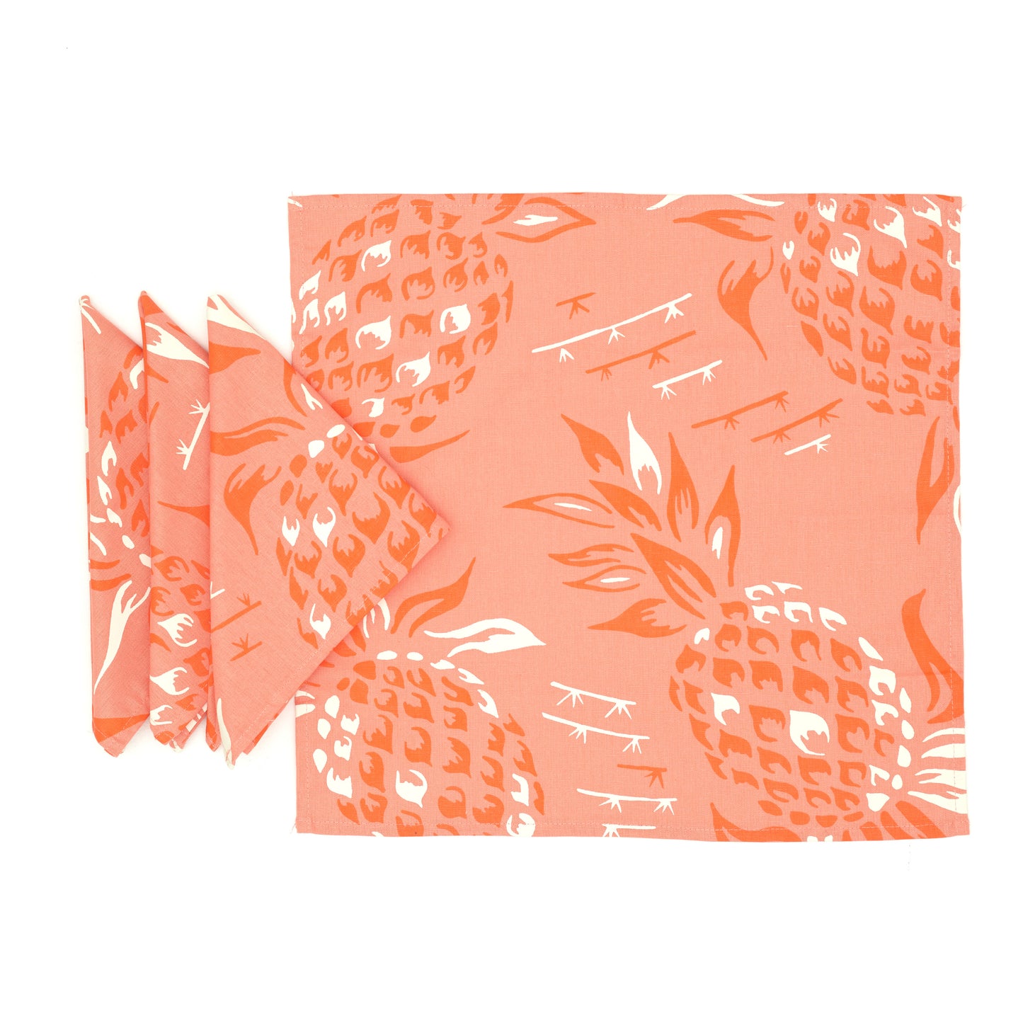 Pineapple Fields Linen Napkin Set - Punch