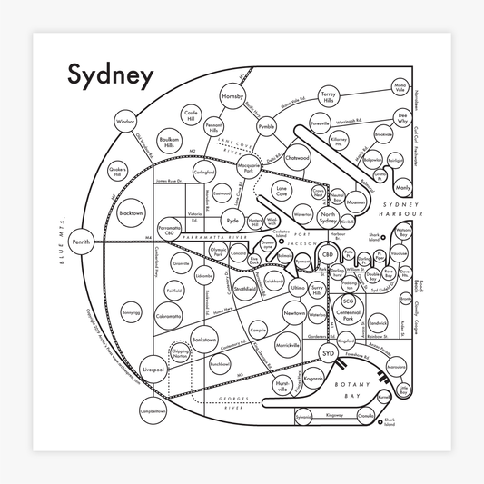 Sydney Letterpress Print