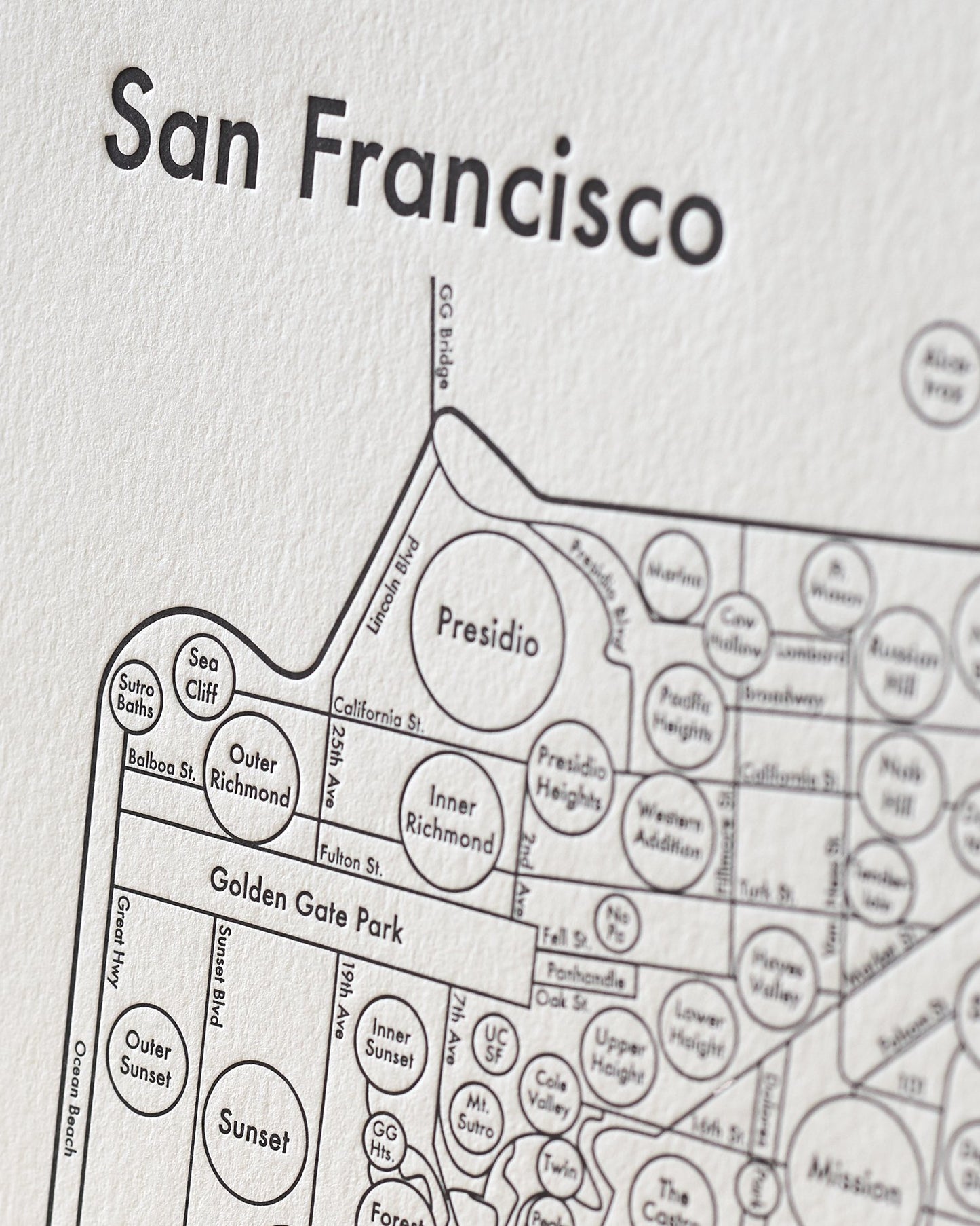 San Francisco Letterpress Print