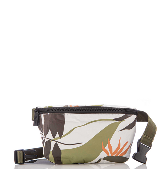 Painted Birds Green - Hip Pack