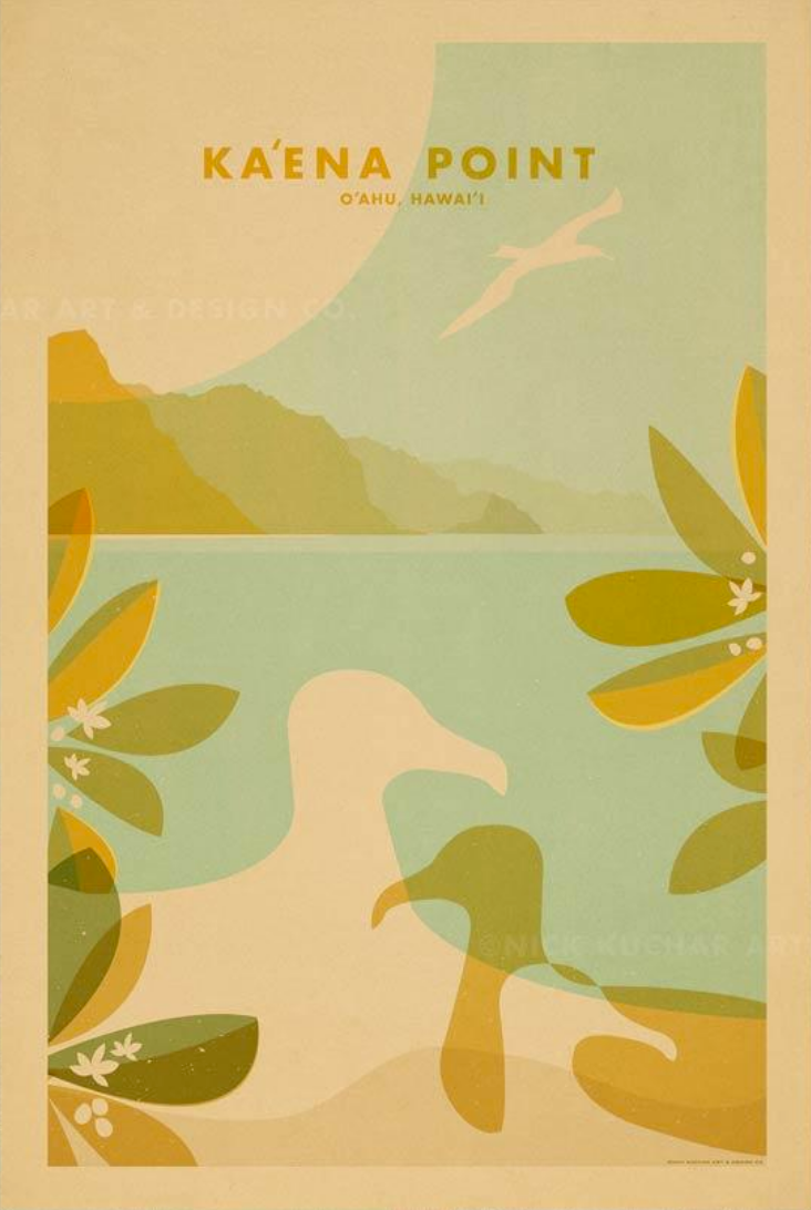 Ka'ena Point Travel Print by Nick Kuchar