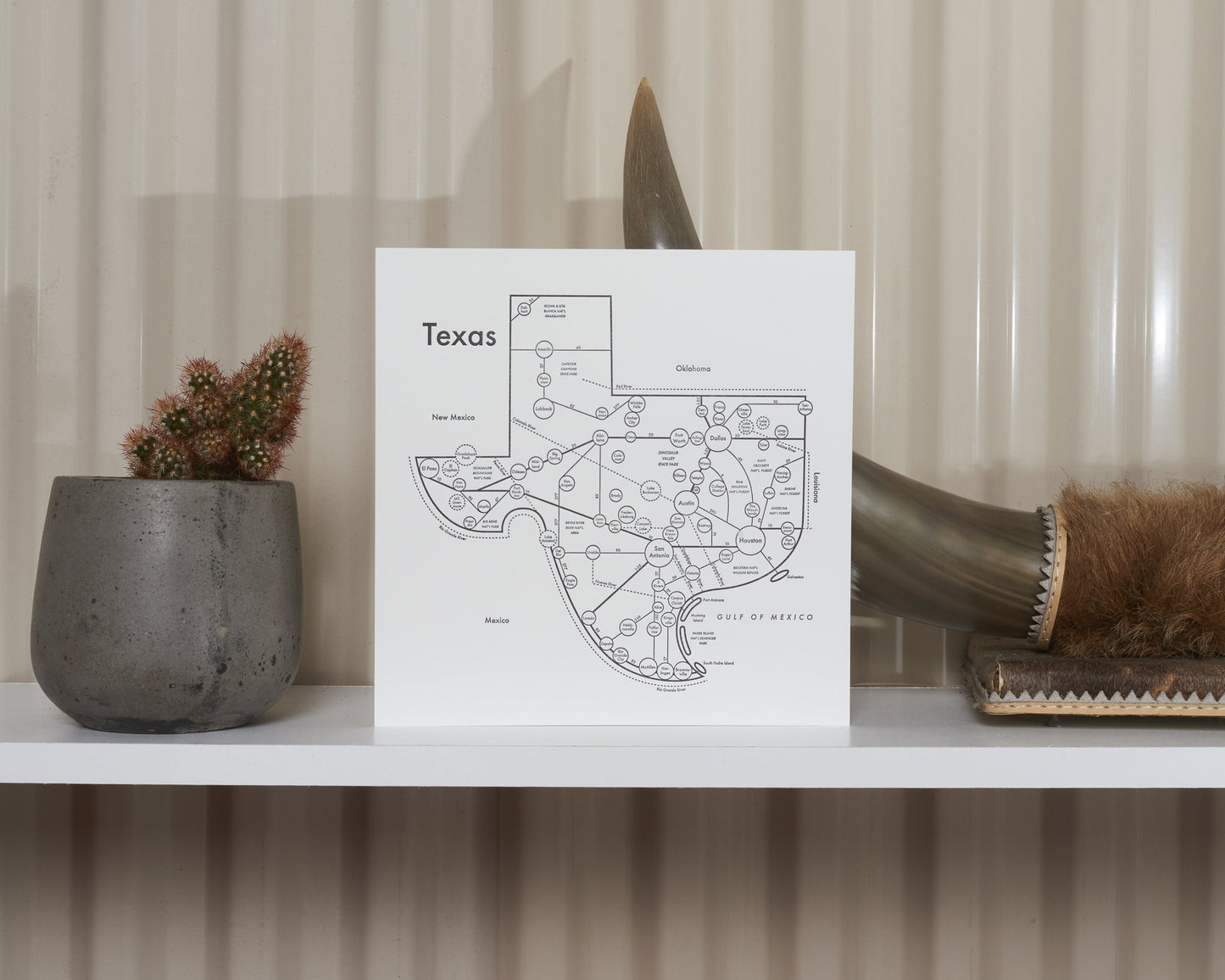 Texas Letterpress Print