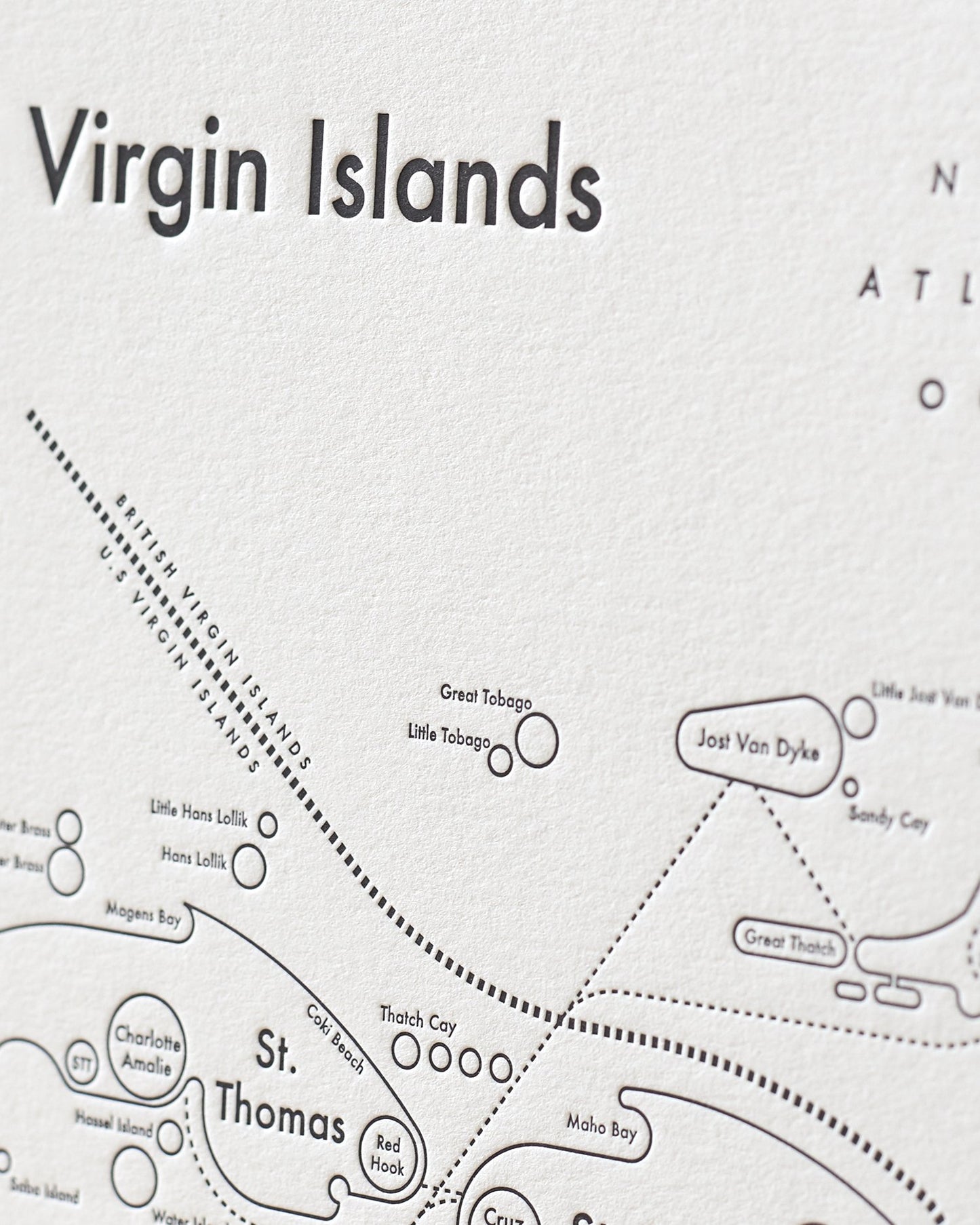 Virgin Islands Letterpress Print