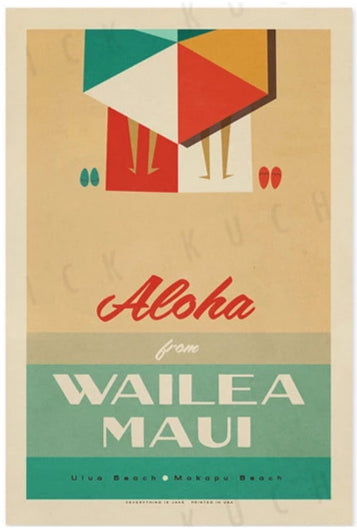 Wailea Travel Print by Nick Kuchar