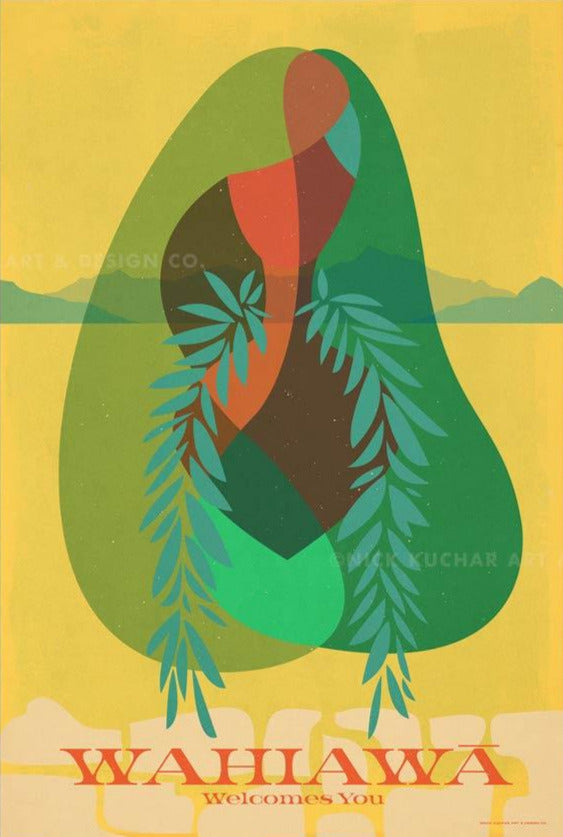 Wahiawa Travel Print by Nick Kuchar - NEW!