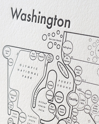 Washington Letterpress Print