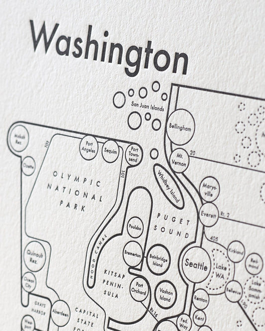 Washington Letterpress Print