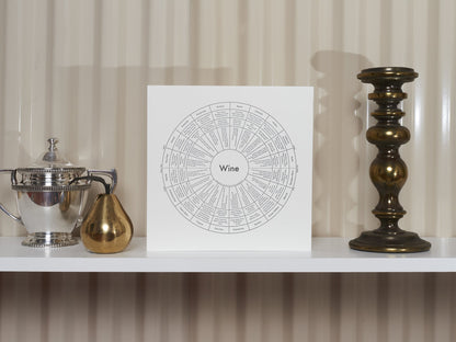 Wine Letterpress Print