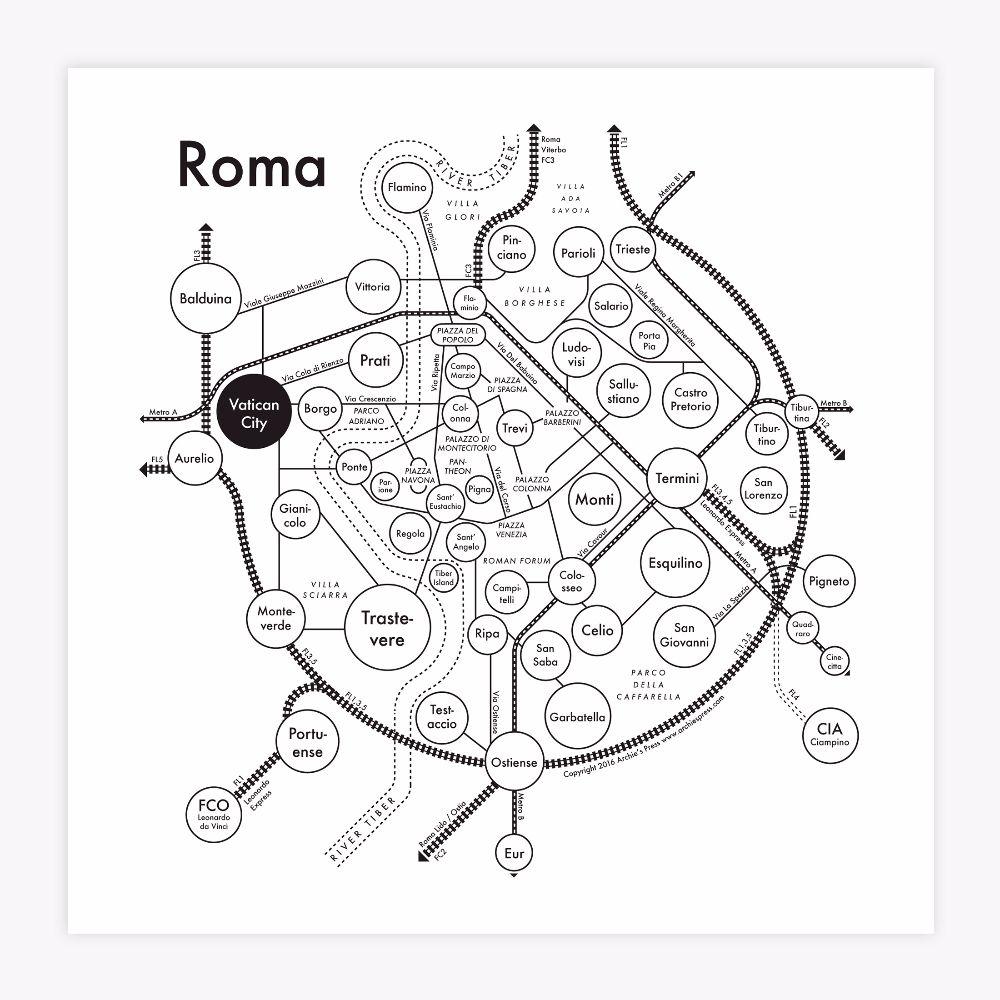 Rome Letterpress Print