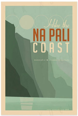 Napali Coast Travel Print by Nick Kuchar