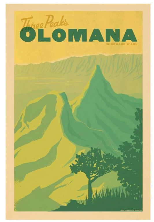 Olomana Travel Print by Nick Kuchar