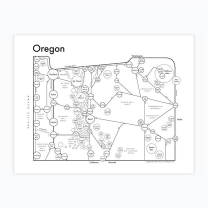 Oregon Letterpress Print