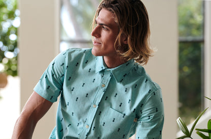 Pineapple Green Chambray