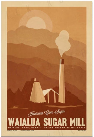 Waialua Sugar Mill Travel Print by Nick Kuchar